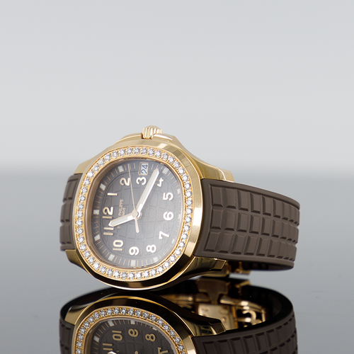 Patek Philippe Aquanaut — Rose Gold Brown Dial Rose Gold Diamond 38.8mm