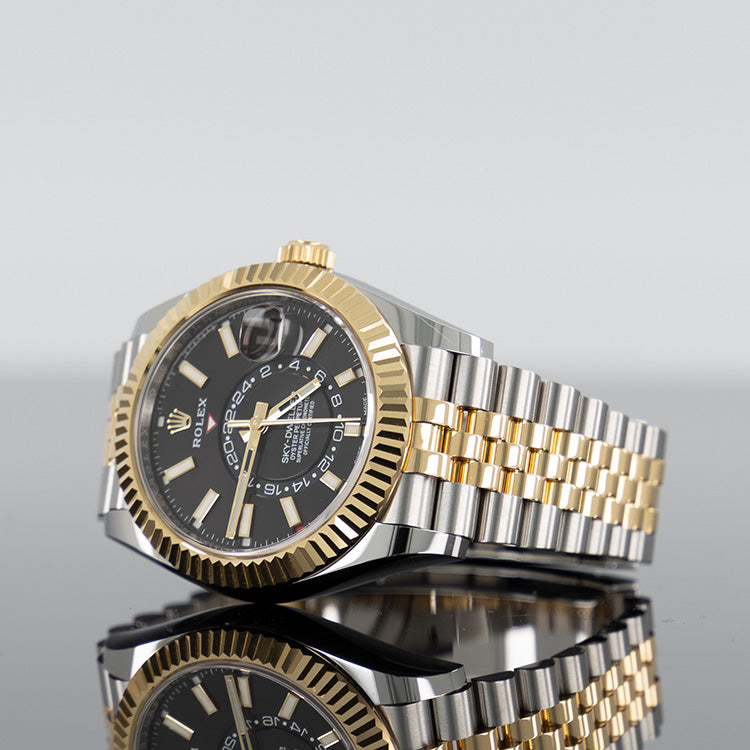 Rolex Sky-Dweller 336933 — Gold Black Dial Yellow Gold Steel Jubilee 42mm