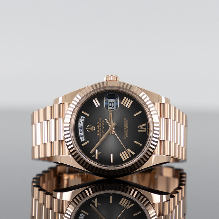 Rolex Day-Date 228235 — Rose Gold Slate Ombre Dial Rose Gold 40mm