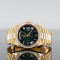 Rolex Day-Date 228348RBR — Gold Ombre Green Dial Yellow Gold 40mm