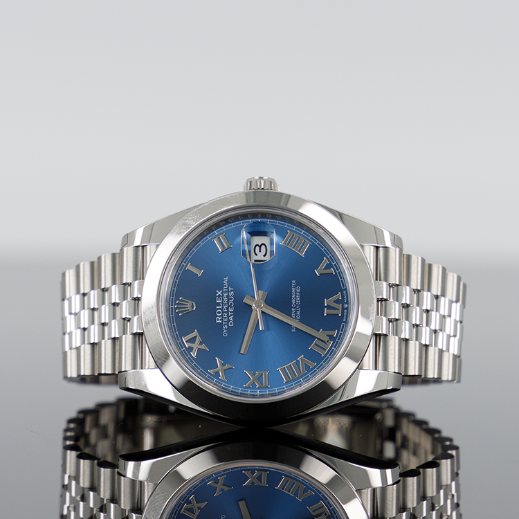 Rolex Datejust 126300 — Blue Roman Dial Steel Jubilee 41mm