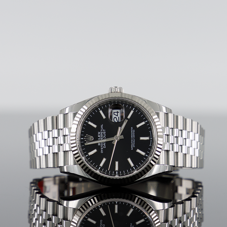 Rolex Datejust 126234 — Black Index Dial Steel Jubilee 36mm