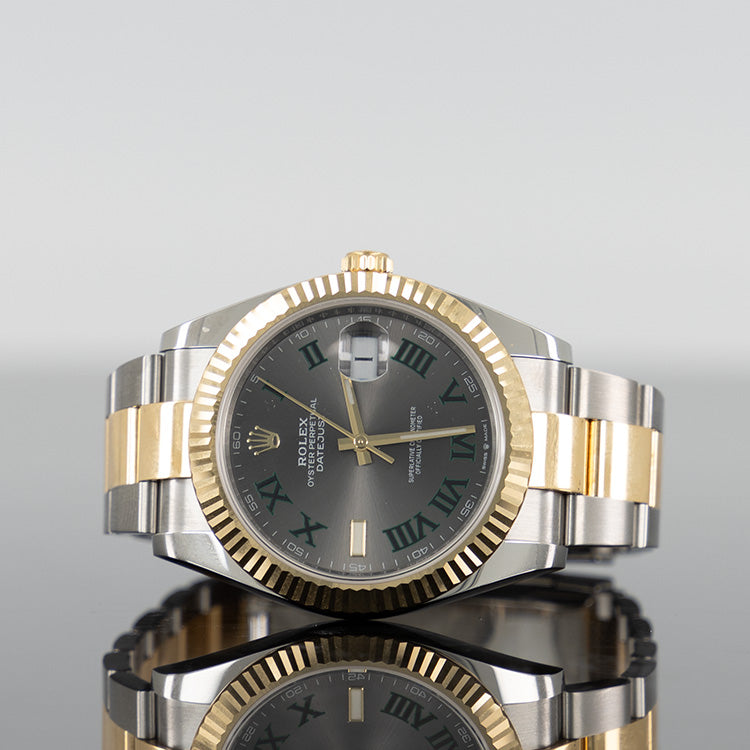 Rolex Datejust 126333 — Gold Fluted Wimbledon Dial Yellow Gold Steel 41mm