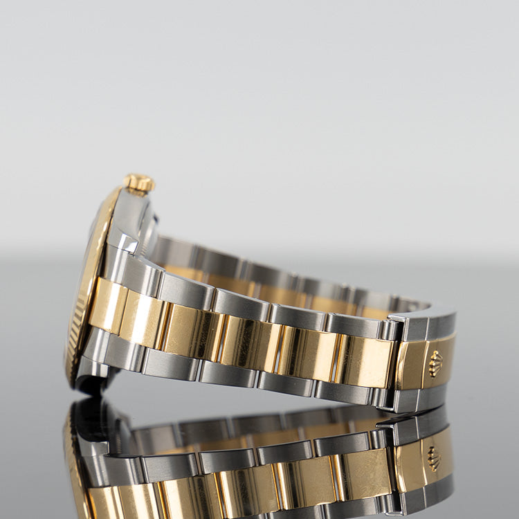 Rolex Datejust 126333 — Gold Fluted Wimbledon Dial Yellow Gold Steel 41mm