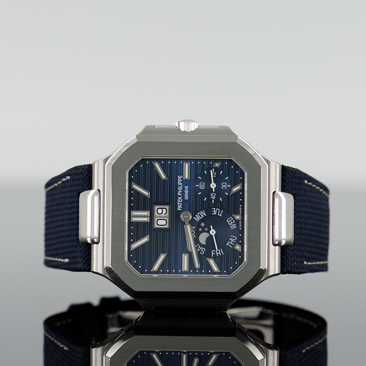 Patek Philippe 5822P 001 Cubitus — Blue Sunburst Dial Platinum 45mm