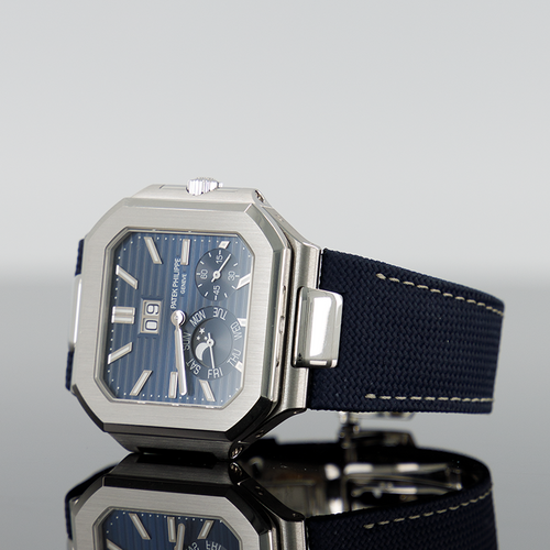 Patek Philippe 5822P 001 Cubitus — Blue Sunburst Dial Platinum 45mm