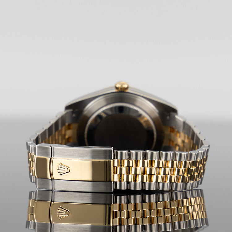 Rolex Datejust 126333 — Gold White Index Dial Yellow Gold Steel 41mm