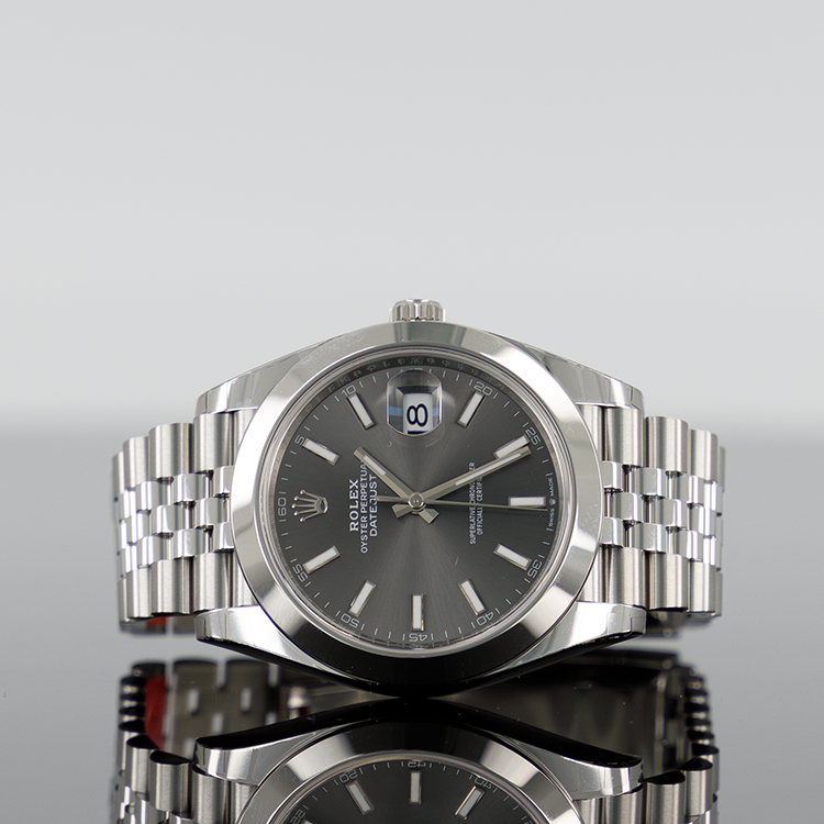 Rolex Datejust 126300 — Grey Dial Steel Jubilee 41mm
