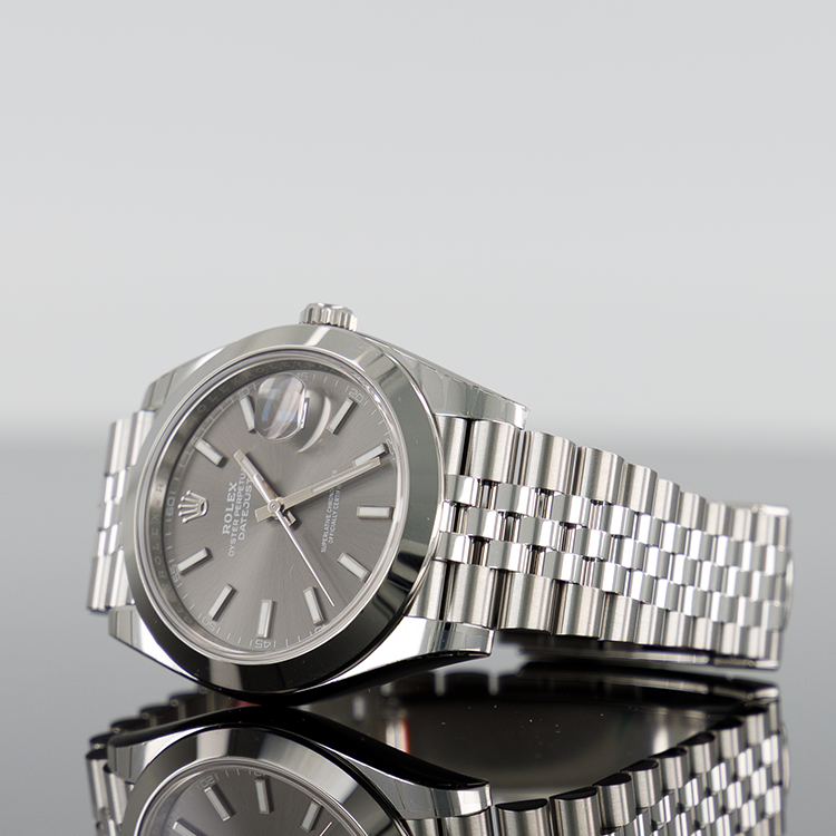 Rolex Datejust 126300 — Grey Dial Steel Jubilee 41mm