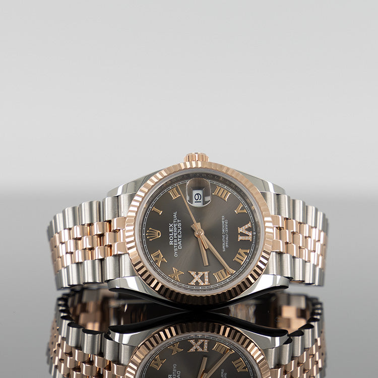 Rolex Datejust 126231 — Gold Slate Diamond Set Dial Steel Diamond 36mm