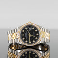 Rolex Datejust 126283RBR — Gold Black Diamond Dial Yellow Gold Steel Diamond 36mm