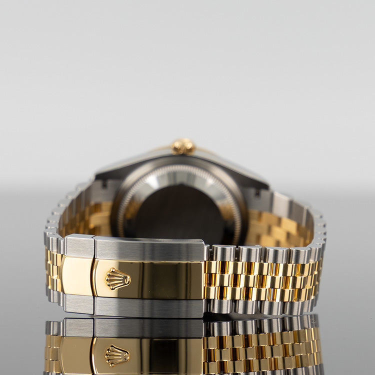 Rolex Datejust 126283RBR — Gold Black Diamond Dial Yellow Gold Steel Diamond 36mm