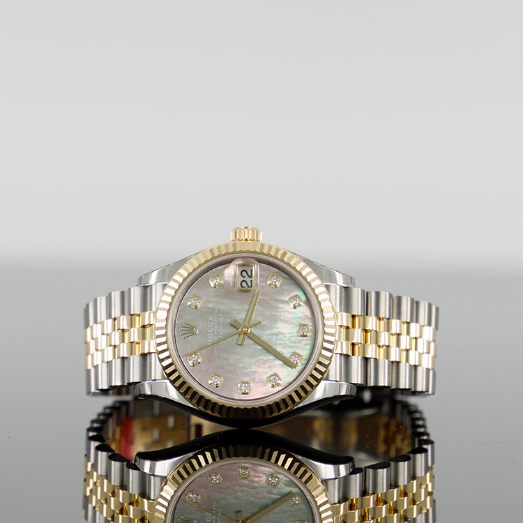 Rolex Datejust 278273 — Gold Black MOP Dial Yellow Gold Steel Jubilee 31mm
