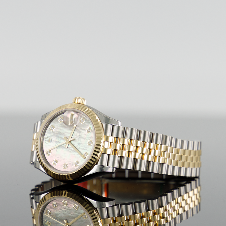 Rolex Datejust 278273 — Gold Black MOP Dial Yellow Gold Steel Jubilee 31mm