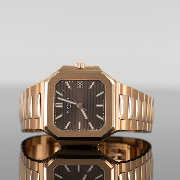 Patek Philippe 7128/1R 001 Cubitus — Rose Gold Sunburst Brown Dial Rose Gold 40mm