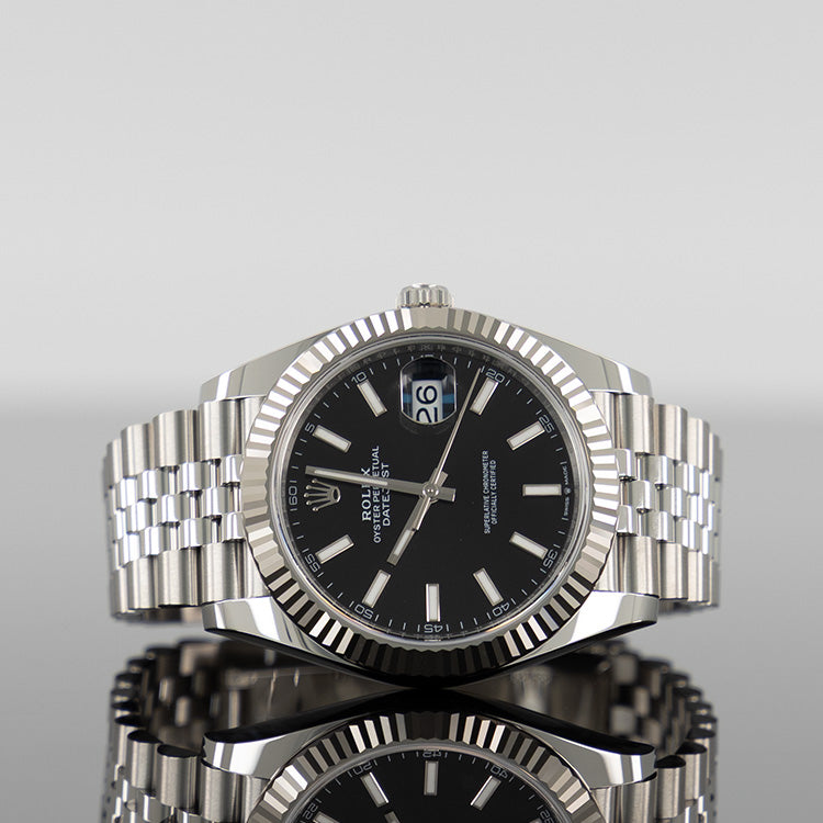 Rolex Datejust 126334 — Black Index Dial Steel Jubilee 41mm