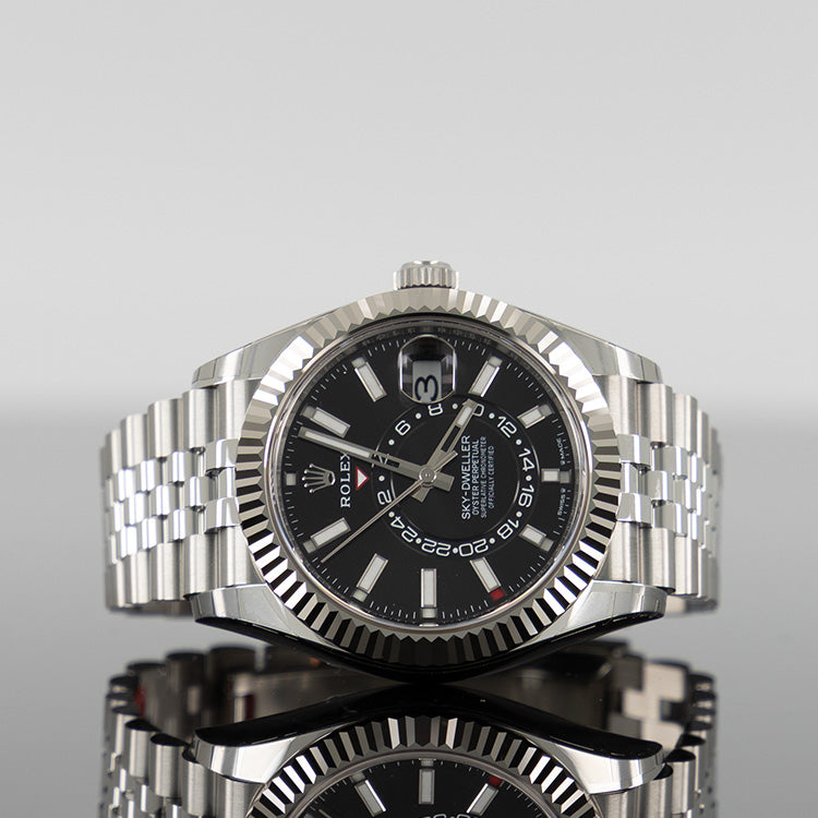 Rolex Sky-Dweller 336934 — Black Dial Steel Jubilee 42mm