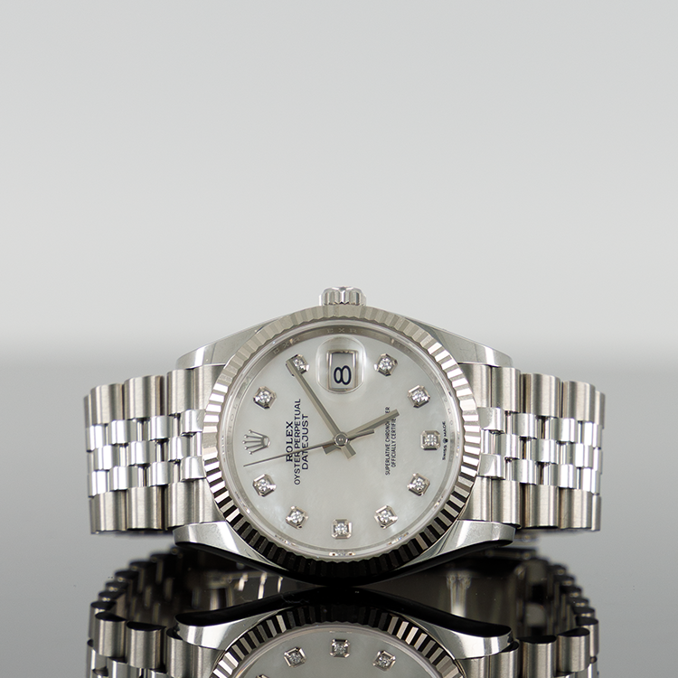 Rolex Datejust 126234 — MOP Diamond Dial Steel Diamond Jubilee 36mm