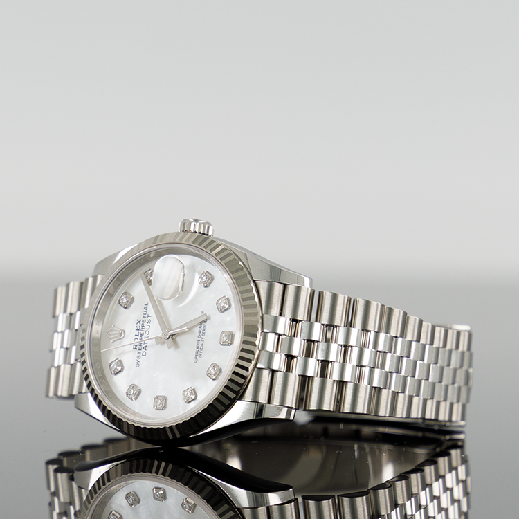 Rolex Datejust 126234 — MOP Diamond Dial Steel Diamond Jubilee 36mm