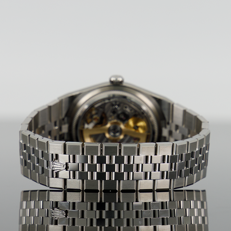 Rolex Land Dweller 40mmSteel 127334 — White Honeycomb Motif Dial