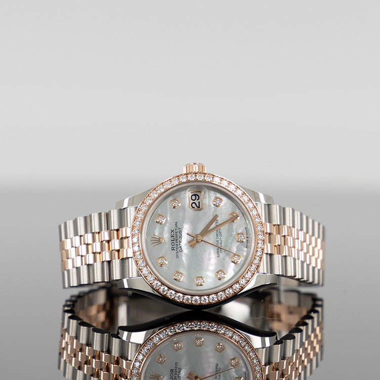 Rolex Datejust 278381RBR — Mother Of Pearl Diamond Set Dial Steel Diamond 31mm