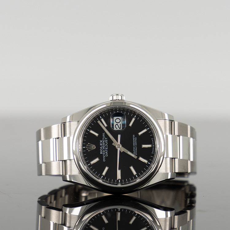 Rolex Datejust 126200 — Black Dial Oystersteel 36mm