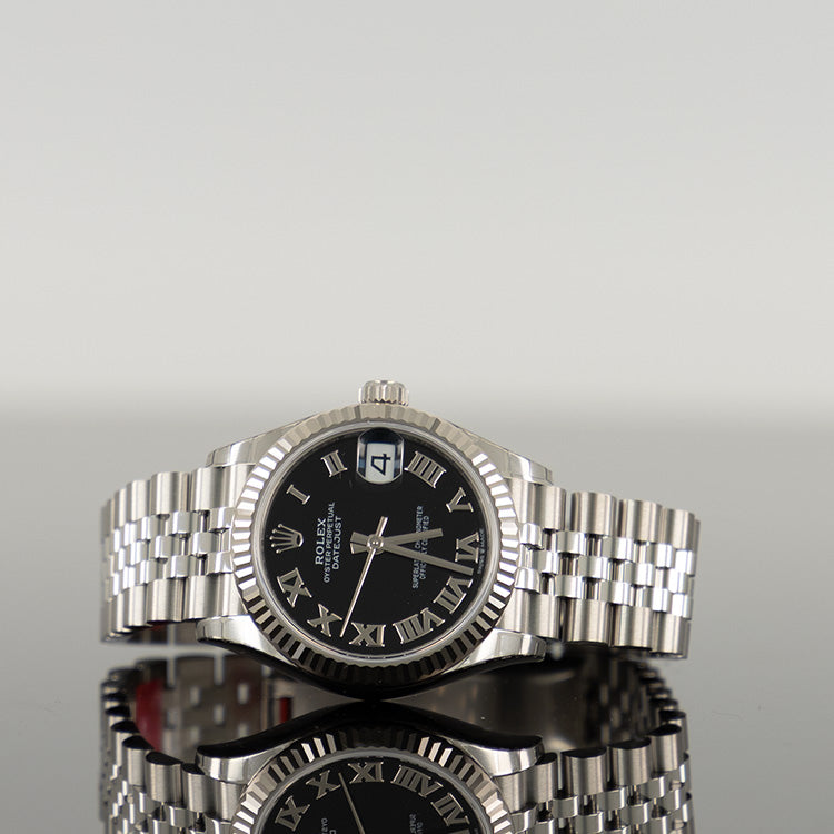 Rolex Datejust 278274 — Black Roman Dial Steel Jubilee 31mm