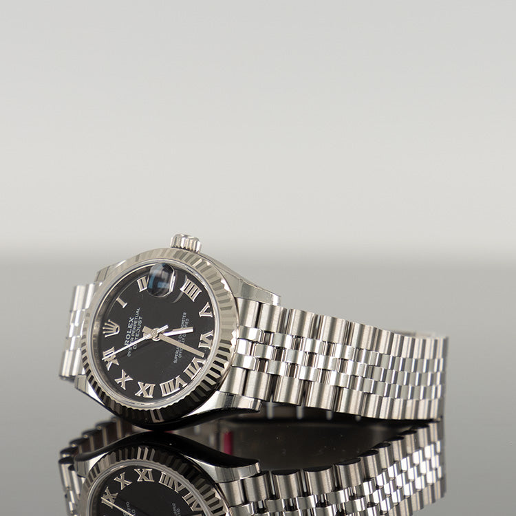 Rolex Datejust 278274 — Black Roman Dial Steel Jubilee 31mm