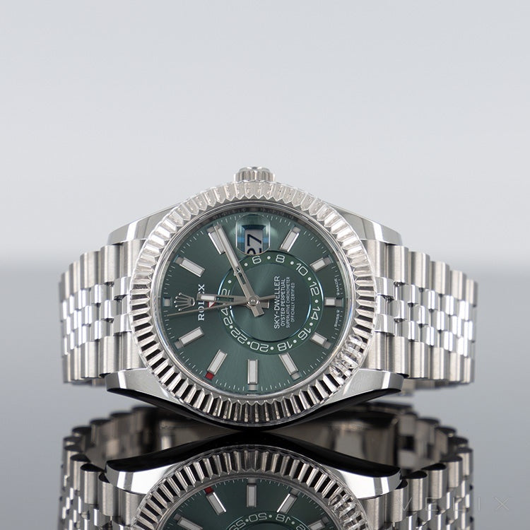 Rolex Sky-Dweller 336934 — Green Dial Steel Jubilee 42mm