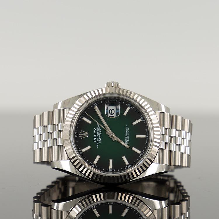 Rolex Datejust 126334 — Green Ombre Dial Steel Jubilee 41mm