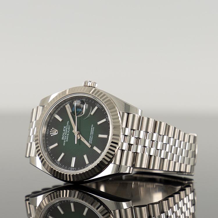 Rolex Datejust 126334 — Green Ombre Dial Steel Jubilee 41mm